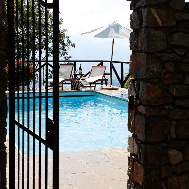 Colletto Villas gate to the pool